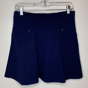 SOUTHERN TIDE Skater Skirt Navy Blue Front Zipper Pockets Spandex Blend Small